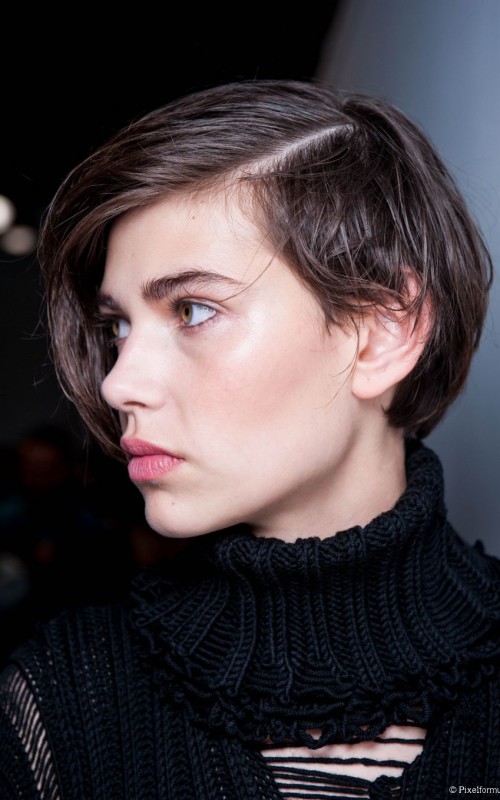 short side parted hairstyle 2016