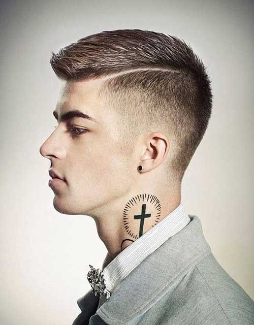 deep parted hairstyle for modern men