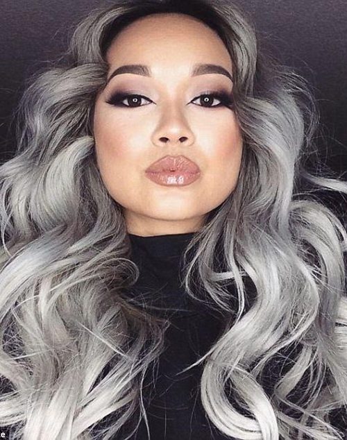 grey hair color for afro american women