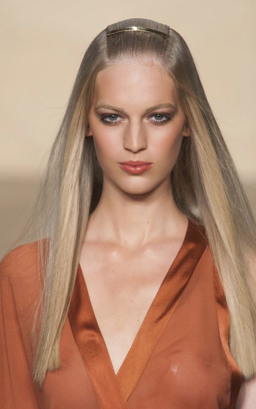 straight long hair from runway shows