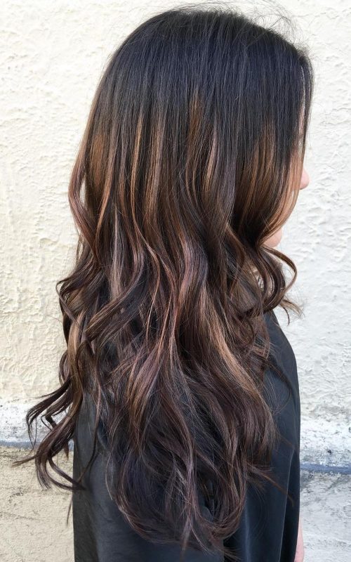 Chocolate Brown Hair with Highlights