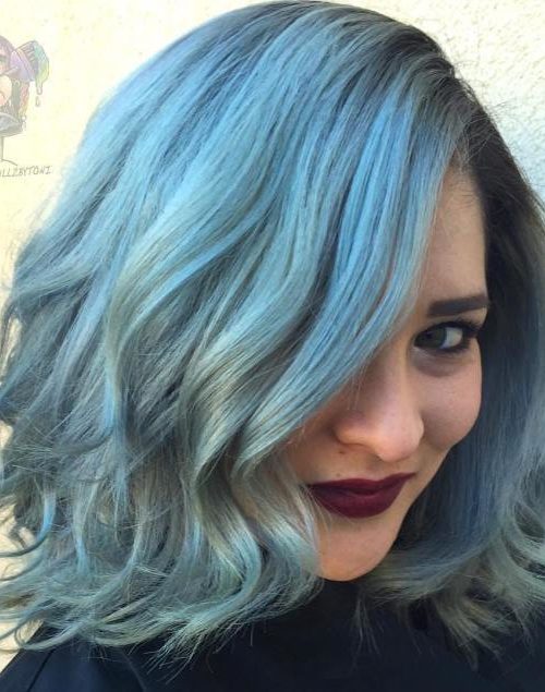 Blue Medium Length Hair